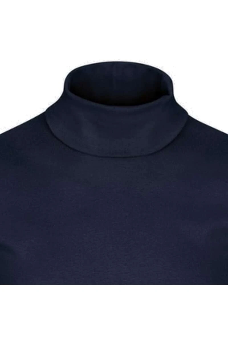 TRIGEMA Comfort Fit Herren Rollkragenpullover Navy 2 TRIGEMA Comfort Fit Herren Rollkragenpullover Navy – Bild 2