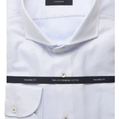 OLYMP SIGNATURE Tailored Fit Hemd Hellblau, Gemustert