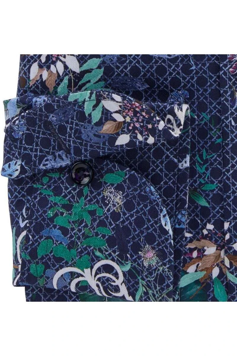 OLYMP SIGNATURE Tailored Fit Hemd Dunkelblau/grün, Gemustert 3 OLYMP SIGNATURE Tailored Fit Hemd Dunkelblau/grün, Gemustert – Bild 3