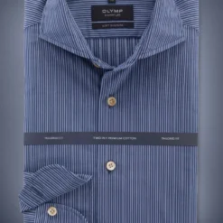 OLYMP SIGNATURE Soft Business Tailored Fit Hemd Dunkelblau, Gestreift