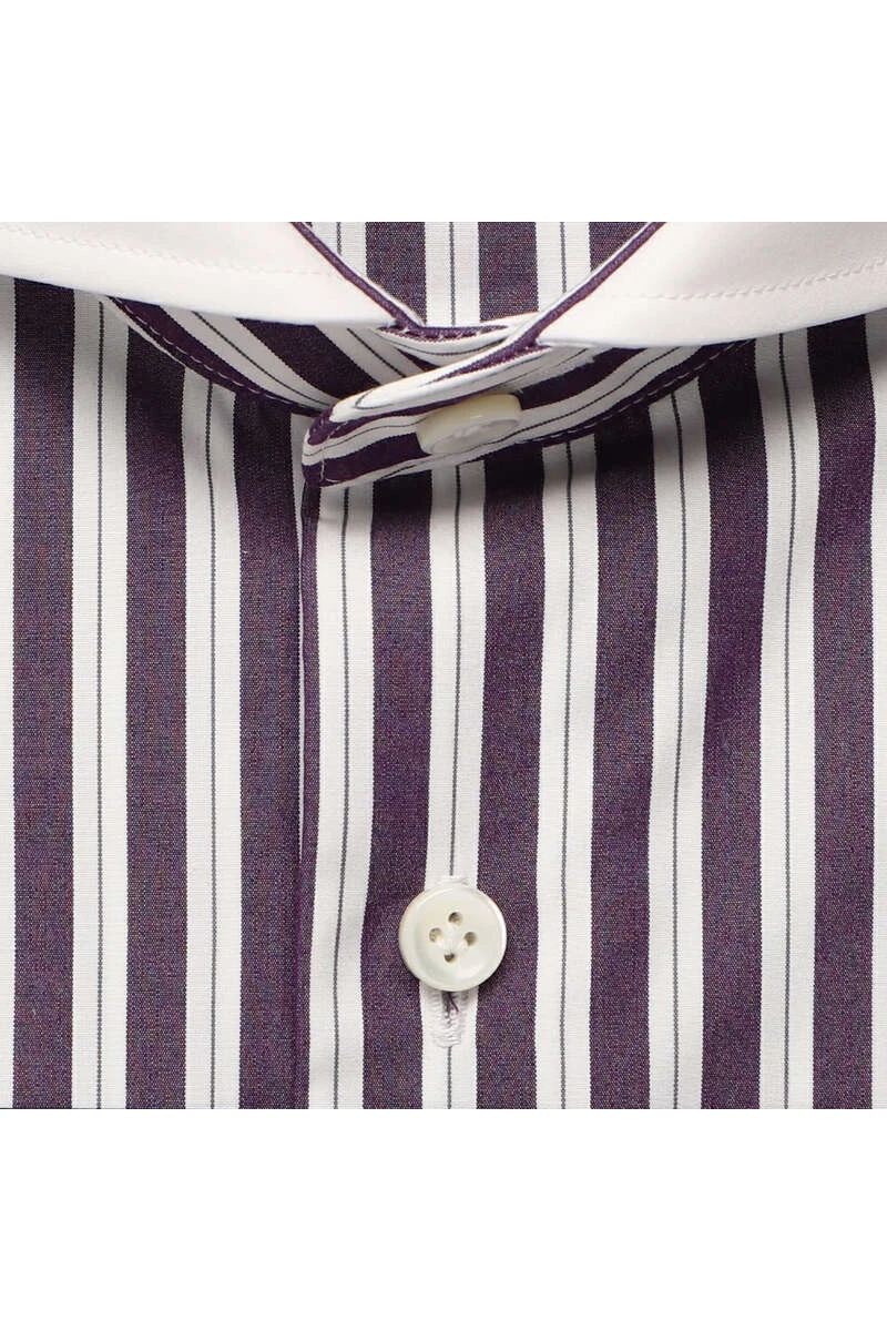 OLYMP SIGNATURE Tailored Fit Hemd Aubergine/weiss, Gestreift 4 OLYMP SIGNATURE Tailored Fit Hemd Aubergine/weiss, Gestreift – Bild 4