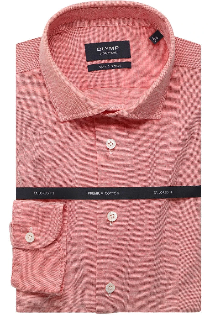 OLYMP SIGNATURE Soft Business Tailored Fit Hemd Rot, 1 OLYMP SIGNATURE Soft Business Tailored Fit Hemd Rot,