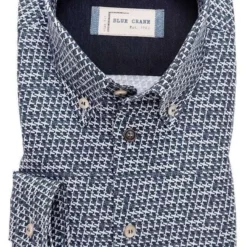 Blue Crane Slim Fit Hemd Blau, Gemustert