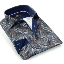 Circle Of Gentlemen Slim Fit Hemd Hellgrau, Gemustert