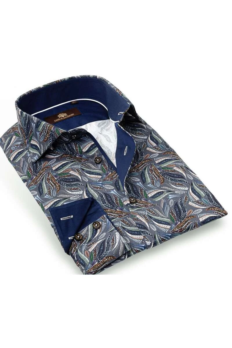 Circle Of Gentlemen Slim Fit Hemd Hellgrau, Gemustert 1 Circle Of Gentlemen Slim Fit Hemd Hellgrau, Gemustert