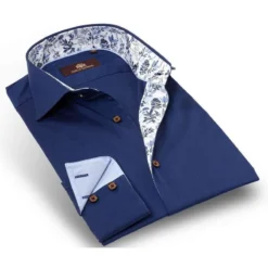 Circle Of Gentlemen Performance Slim Fit Hemd Navy, Einfarbig