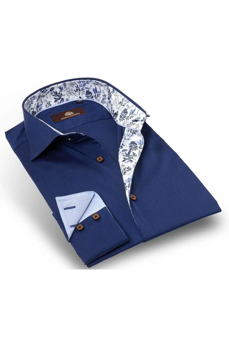 Circle Of Gentlemen Performance Slim Fit Hemd Navy, Einfarbig 1 Circle Of Gentlemen Performance Slim Fit Hemd Navy, Einfarbig