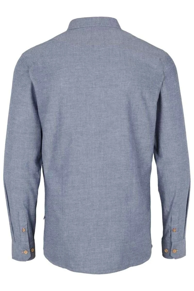 Kronstadt Slim Fit Flanellhemd Dunkelblau, Einfarbig 2 Kronstadt Slim Fit Flanellhemd Dunkelblau, Einfarbig – Bild 2