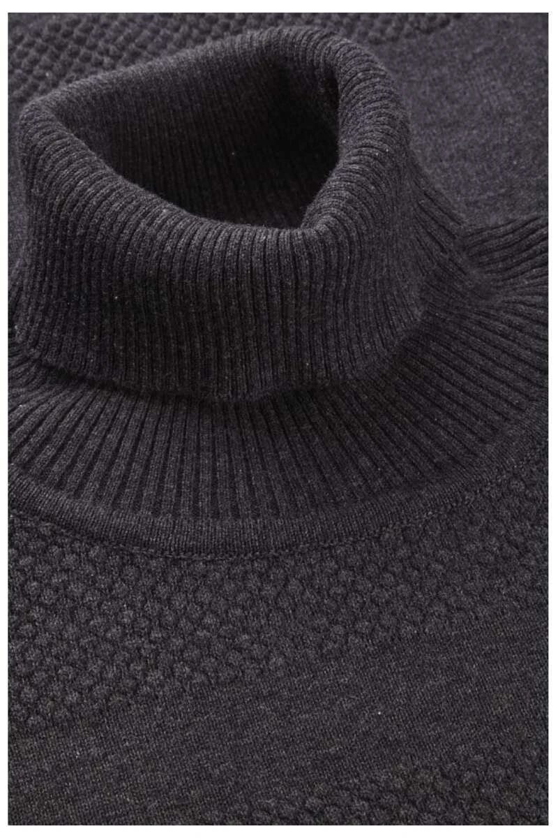 Kronstadt Fisker Regular Fit Herren Rollkragenpullover Schwarz 2 Kronstadt Fisker Regular Fit Herren Rollkragenpullover Schwarz – Bild 2