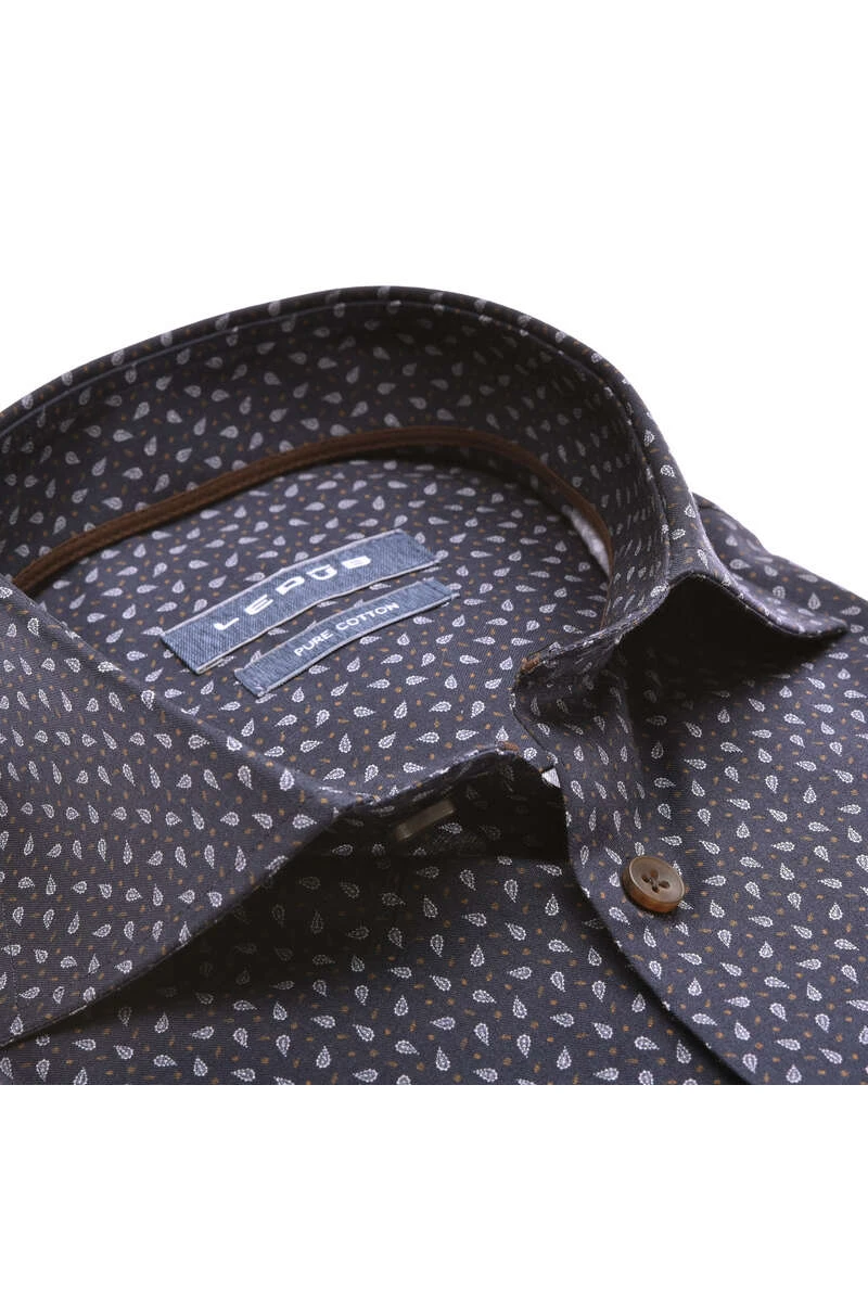 Ledȗb Modern Fit Hemd Dunkelblau, Paisley 2 Ledȗb Modern Fit Hemd Dunkelblau, Paisley – Bild 2