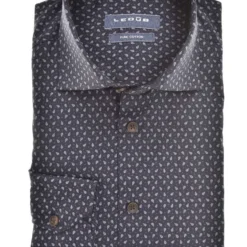 Ledȗb Modern Fit Hemd Dunkelblau, Paisley