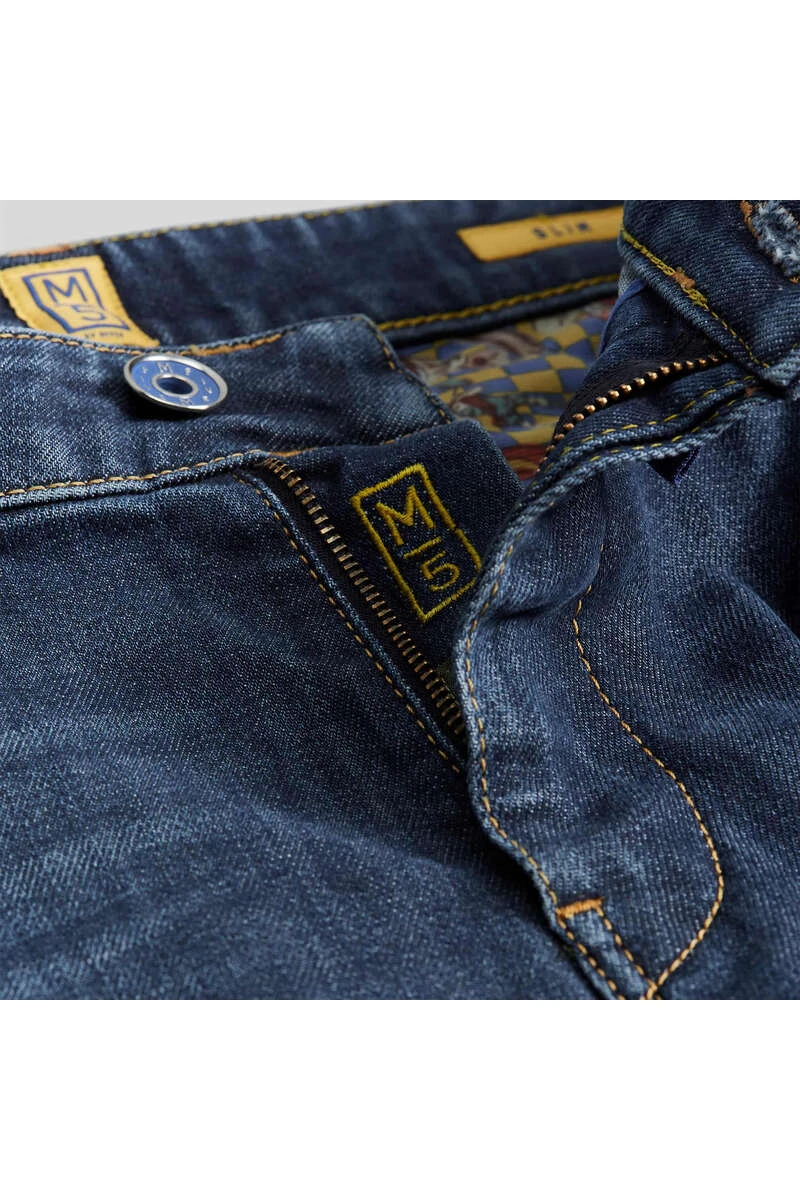 Meyer M5 Slim Fit Five-Pocket Herren Jeans Blau 2 Meyer M5 Slim Fit Five-Pocket Herren Jeans Blau – Bild 2