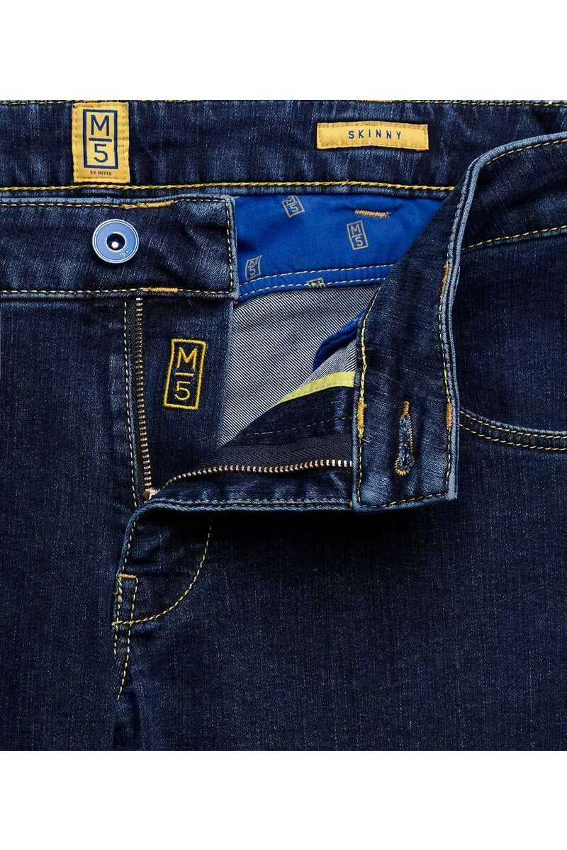 Meyer M5 Super Slim Five-Pocket Herren Jeans Blau 4 Meyer M5 Super Slim Five-Pocket Herren Jeans Blau – Bild 4