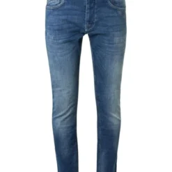 No-Excess No Excess Tapered Fit Five-Pocket Herren Jeans Blau