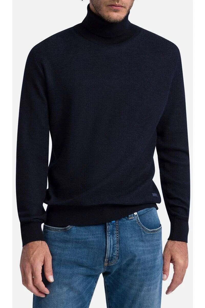 Pierre Cardin Modern Fit Herren Rollkragenpullover Marine 1 Pierre Cardin Modern Fit Herren Rollkragenpullover Marine
