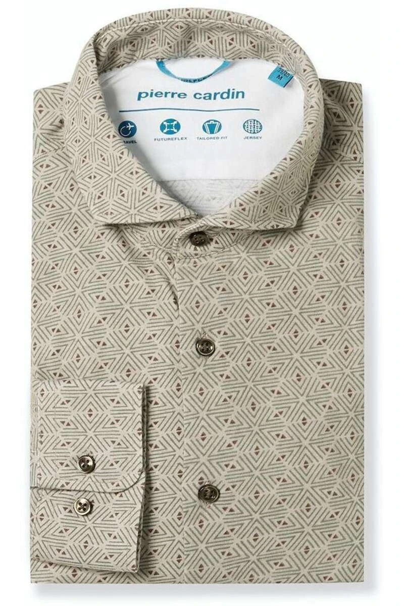 Pierre Cardin Tailored Fit Hemd Grün, Gemuster 1 Pierre Cardin Tailored Fit Hemd Grün, Gemuster