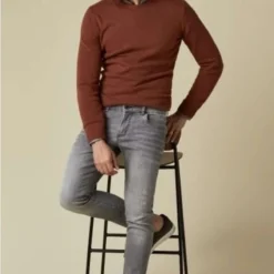 Profuomo Sky Blue Slim Fit Five-Pocket Herren Jeans Grau -Angebote Pierre Cardin Store PP0Q0C0101 11 800