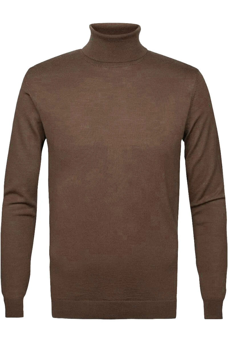 Profuomo Slim Fit Herren Rollkragenpullover Taupe 1 Profuomo Slim Fit Herren Rollkragenpullover Taupe