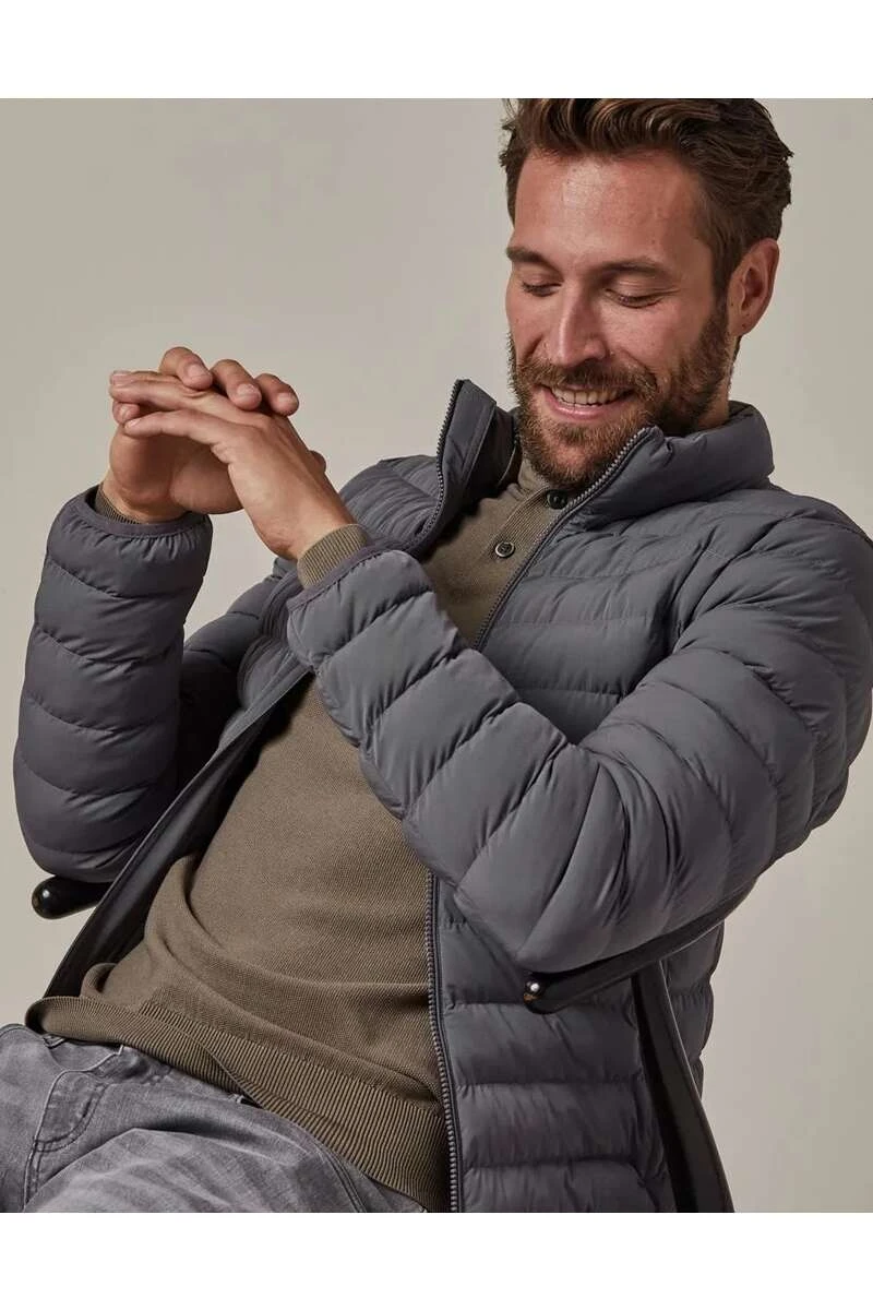 Profuomo Herren Bomberjacke Grau 3 Profuomo Herren Bomberjacke Grau – Bild 3