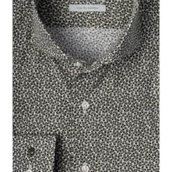 Thomas Maine Bari Tailored Fit Hemd Grün, Gemustert